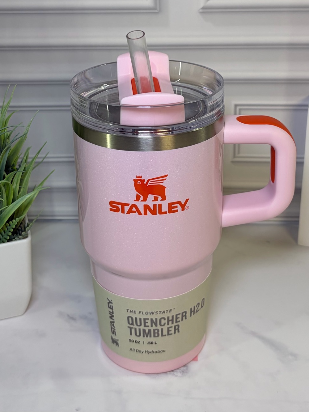Stanley Rose Petal Shimmer 20oz Quencher BNWT